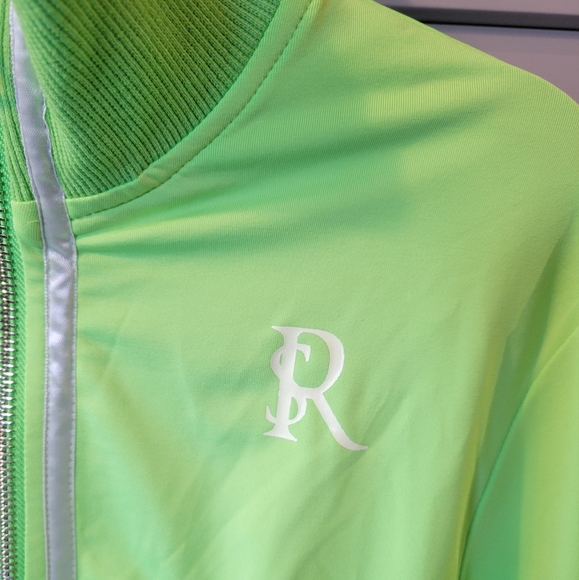 Gsuwoo So Real neon green zip up jacket large - Picture 4 of 6
